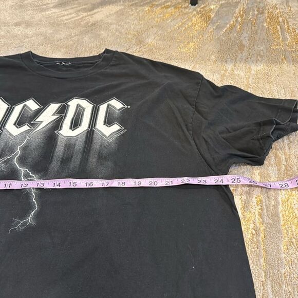 AC/DC Lightning Bolt T-Shirt Mens XLarge Black White 2004 Y2K Graphic Rock Band - Picture 5 of 7
